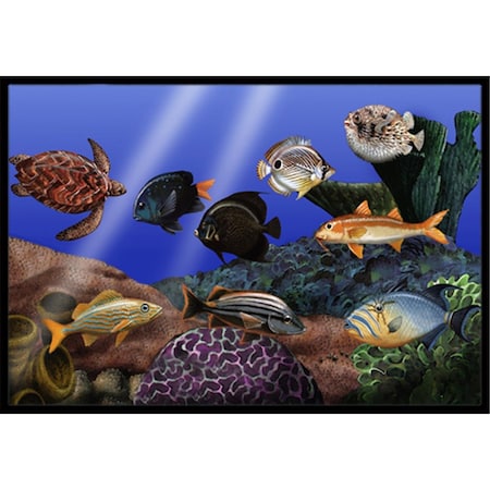 Carolines Treasures Undersea Fantasy 1 Indoor and Outdoor Mat- 24 x 36 in. PTW2028JMAT